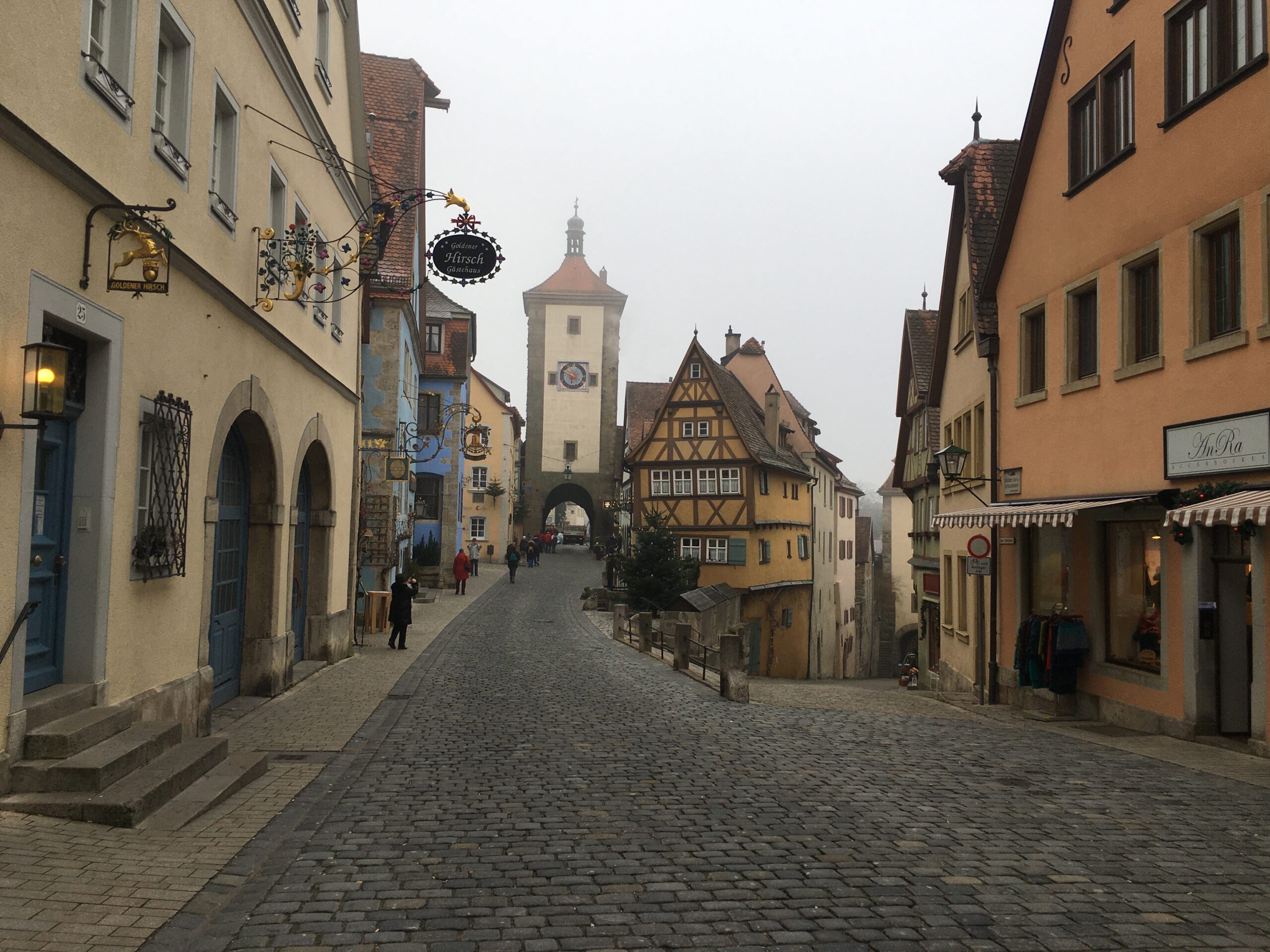 Rothenburg ob der Tauber in Bavaria, Germany, on a quiet winter's morning.